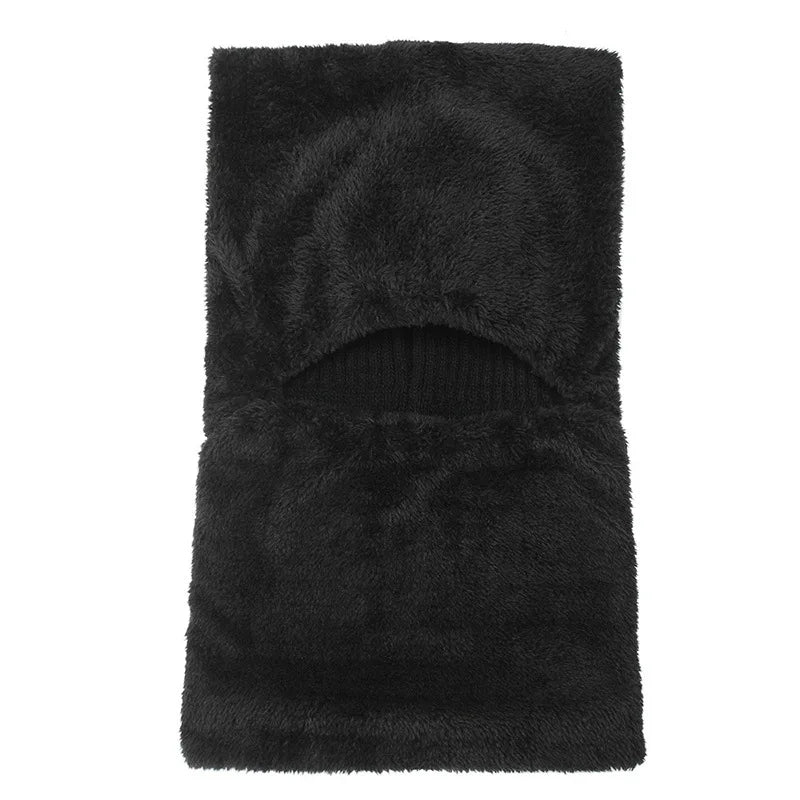 Knitted Balaclava with Visor Winter Hat Fleece Windproof Multifunctional Unisex Winter Sports | Sansoti