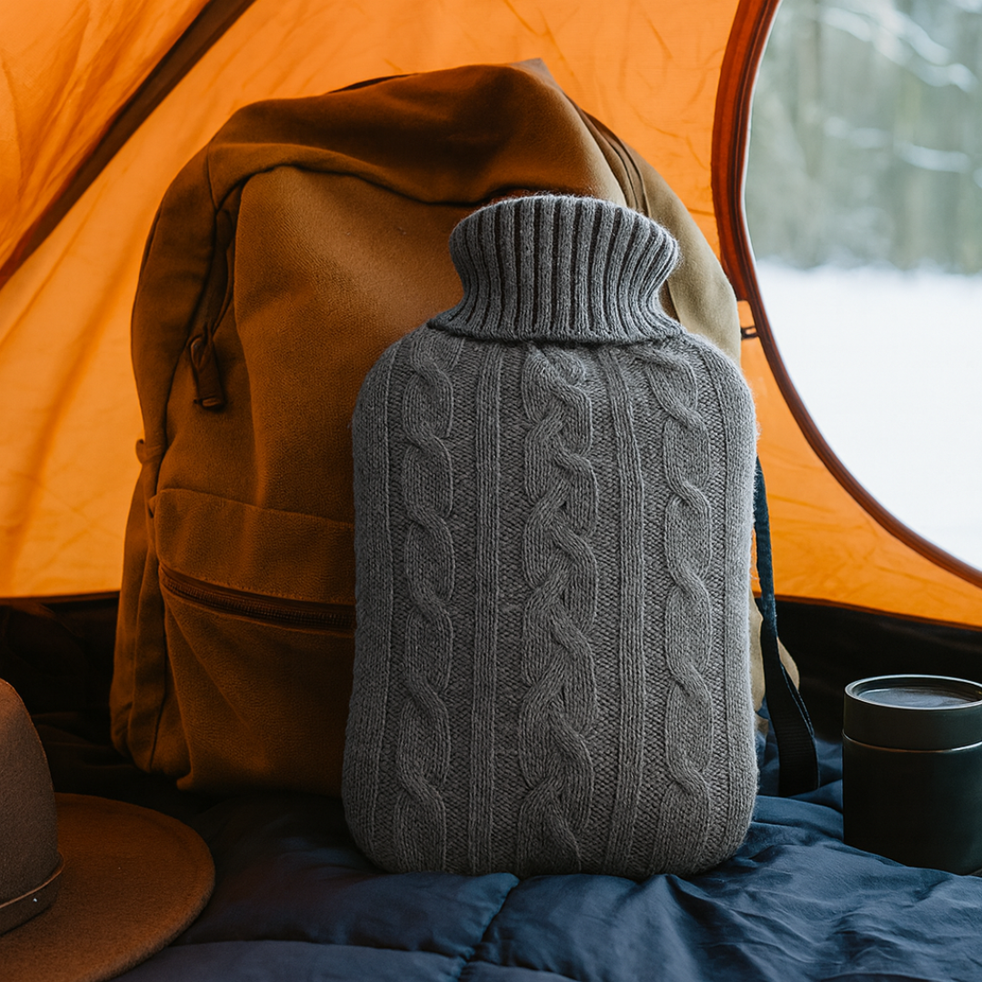 2L Hot Water Bottle with Soft Plush Cover for Long-Lasting Warmth and Optimal Comfort at Home during Cold Winter | Sansoti