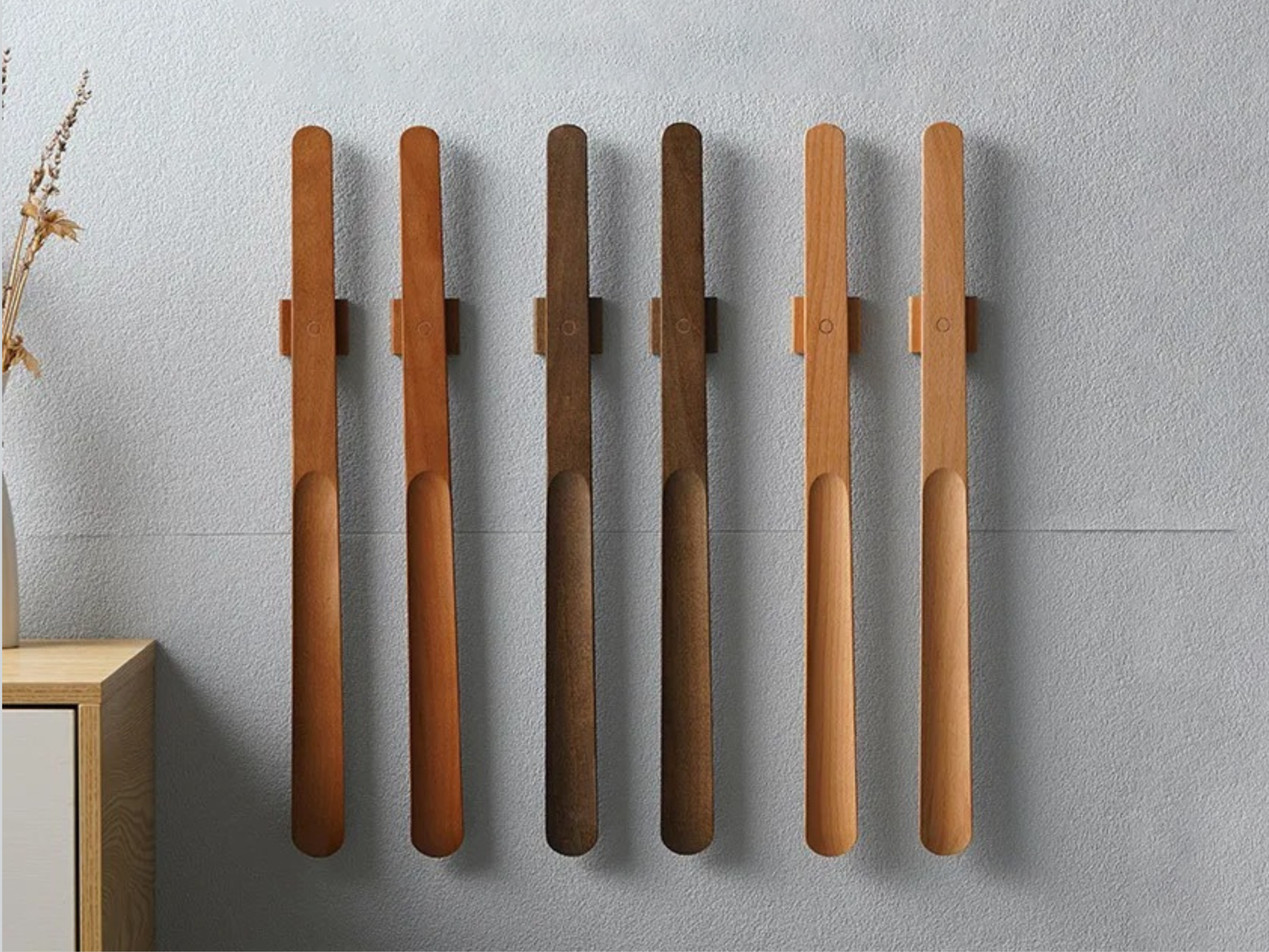 Houten Schoenlep met Lange Handgreep en Magnetische Houder 55 cm | Sansoti