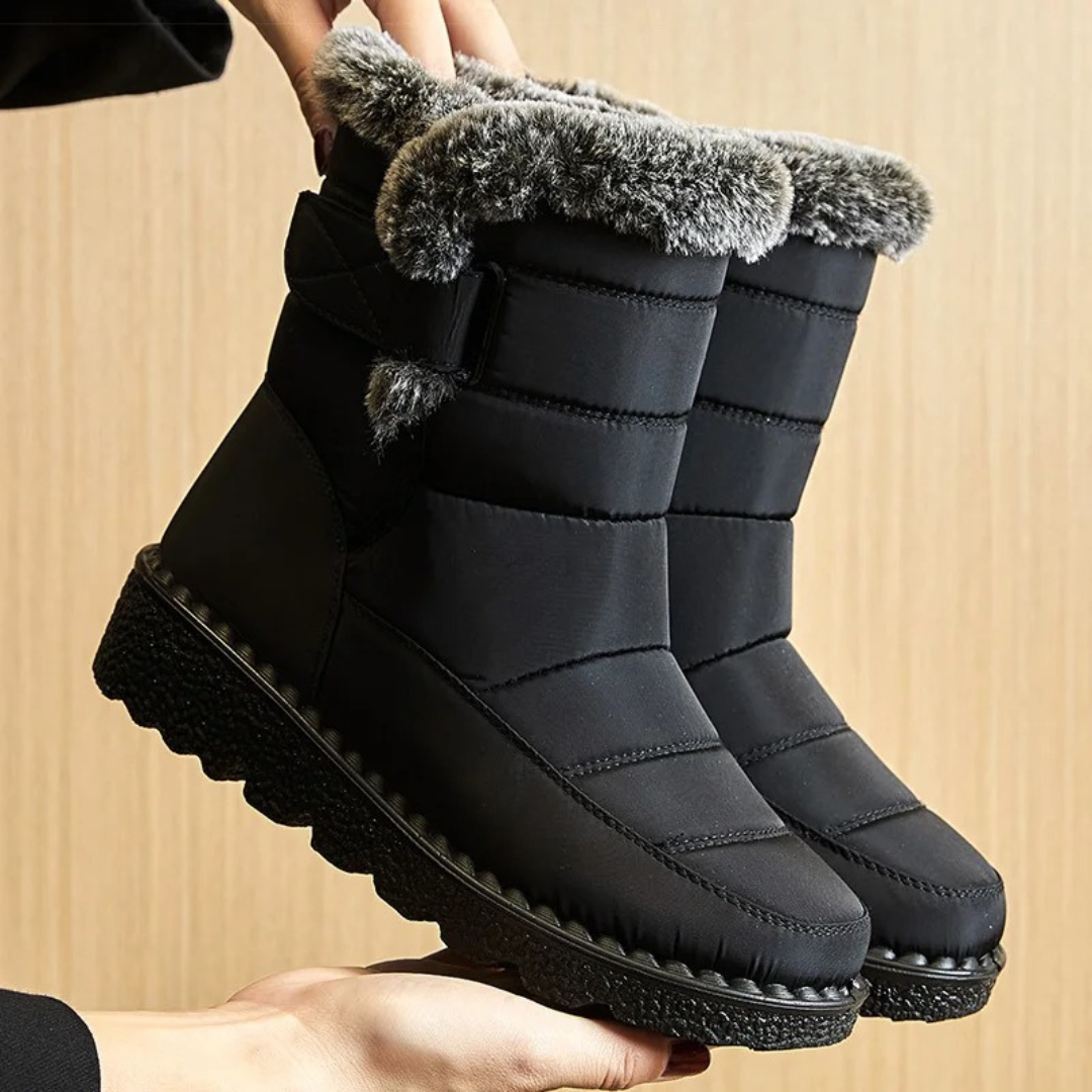 Waterdichte Dameslaarzen Winter Warme Voering Antislip Zool Wandelen Stad Werk Comfort Snowboots Dames | Sansoti