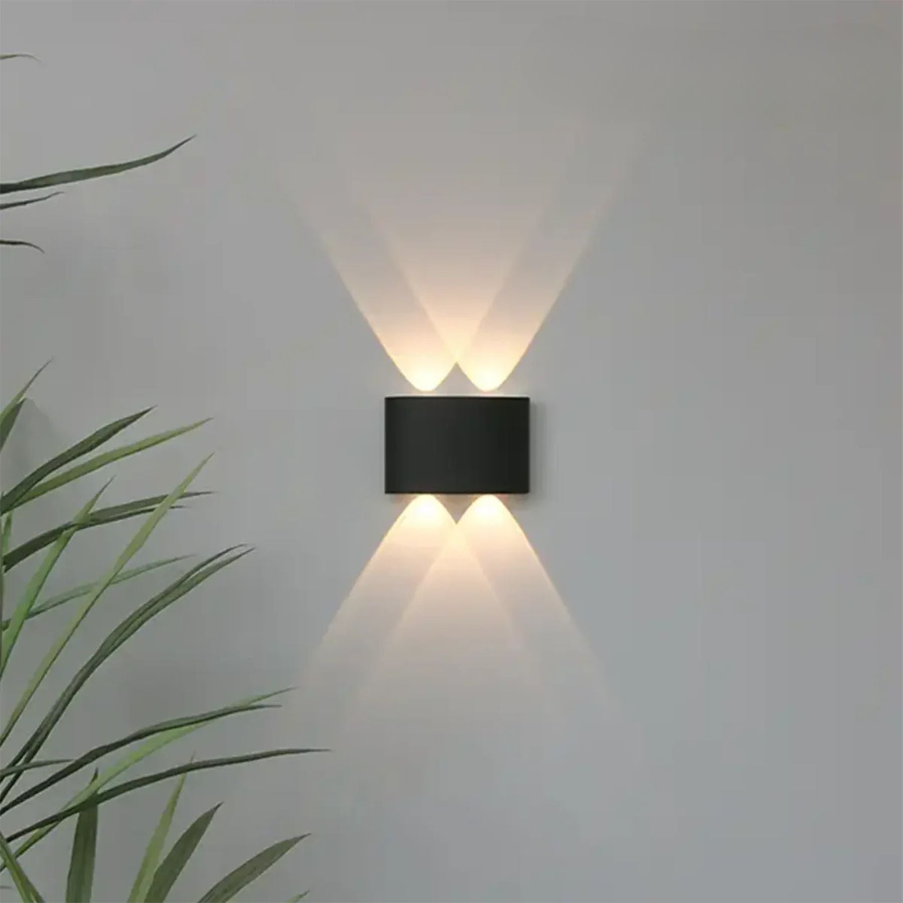 LED Wandlamp IP65 Binnen Buiten Gevellamp Patio Gang Up Down Light Zwart Wit | Sansoti