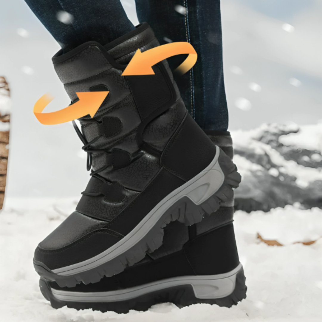 Women's Winter Boots Waterproof Warm Lined Velcro Non-Slip Sole Ankle-High Platform Comfortable Walking | Sansoti