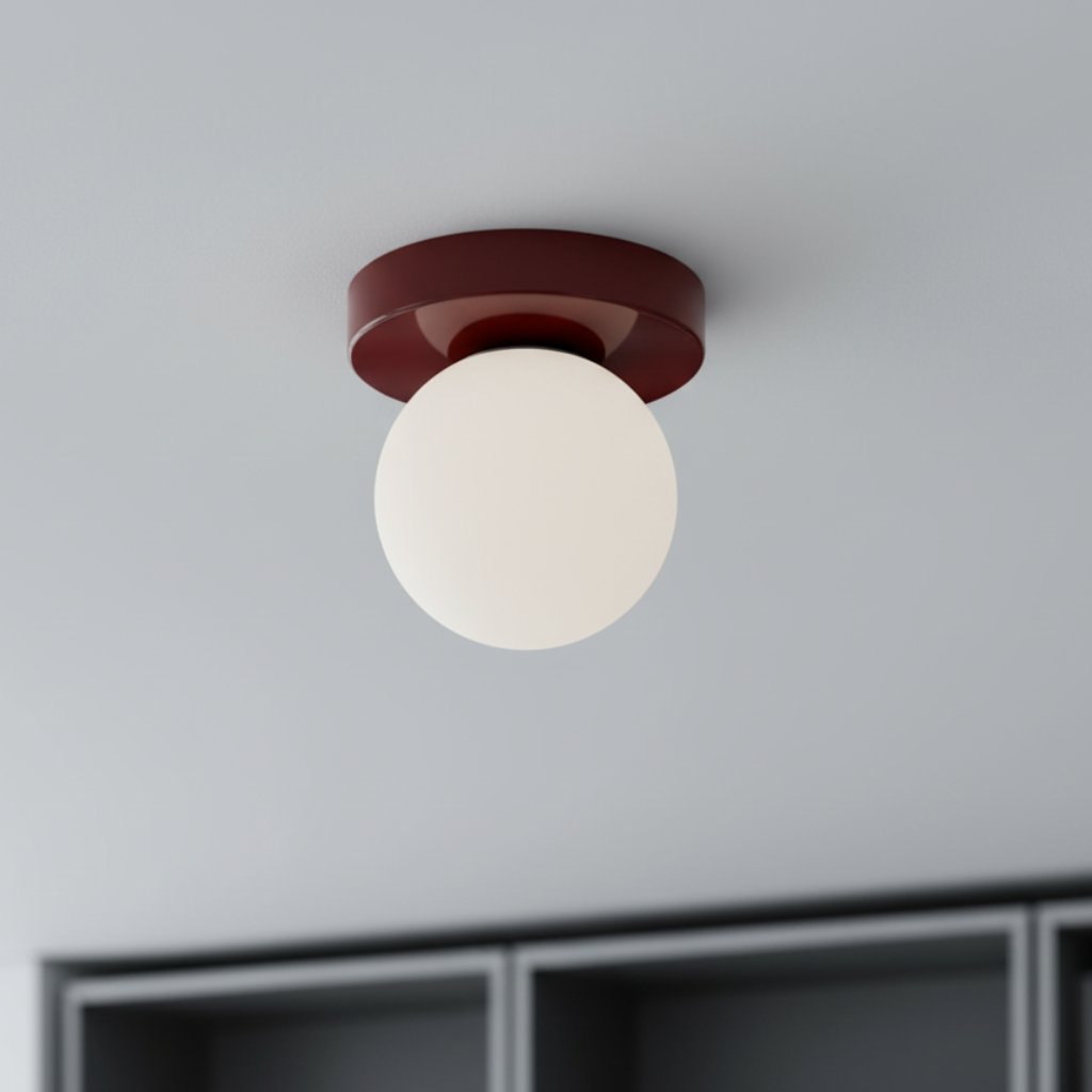 Glas-Kugel Wand- und Deckenleuchte mit farbiger Scheibe 12×10cm G9 LED 3000K Warmweiß 110-240V Festverdrahtet | Sansoti