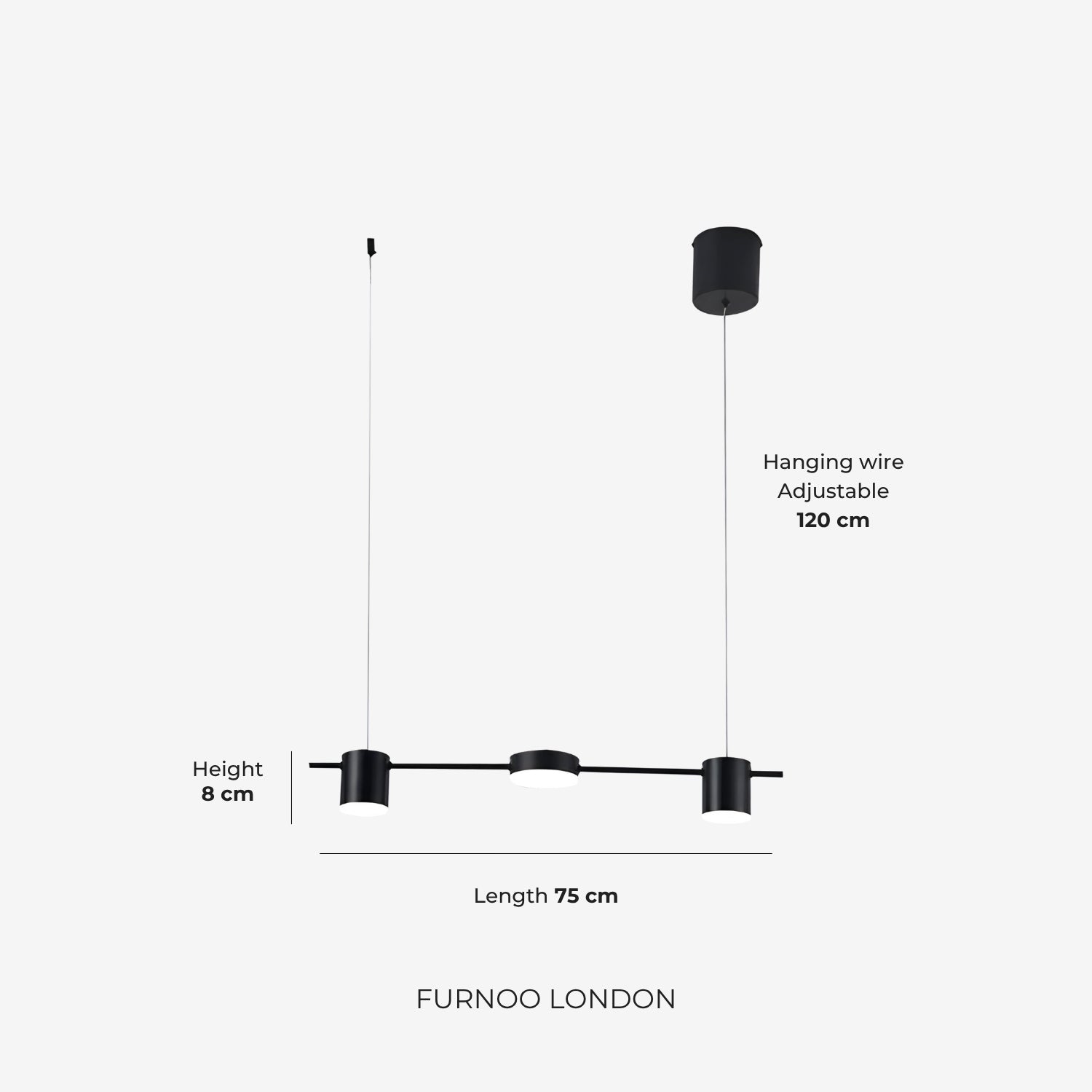 Lineaire LED Hanglamp Helios – Moderne Verlichting met Metaal en Acryl voor Eetkamer en Woonkamer | Sansoti