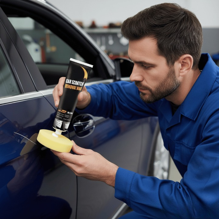 Lakroestreparatiepasta 120ml voor Krasverwijdering Auto Polijstmiddel Inclusief Applicatorpad Beschermlaag Klarlak Bumper | Sansoti