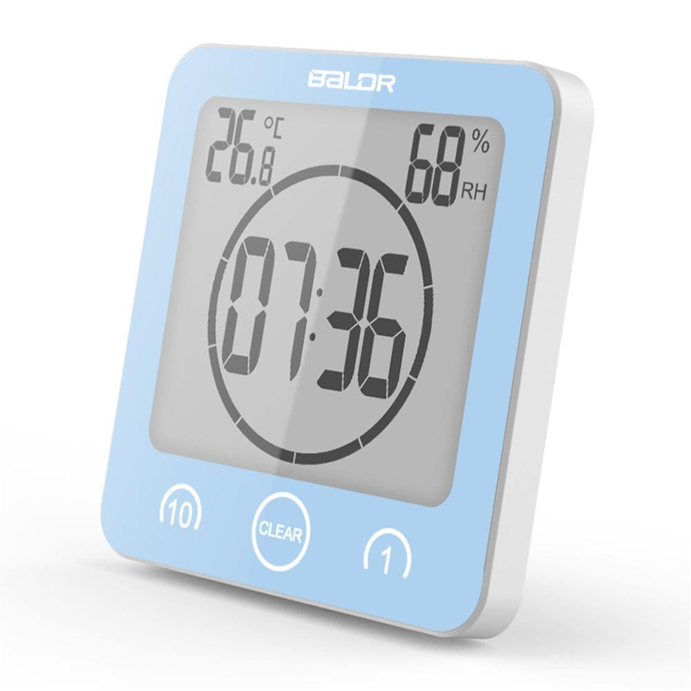 Waterproof Bathroom Clock with Suction Cup 10cm Shower-Resistant Time Display for Damp Spaces Shower Bath Sauna | Sansoti