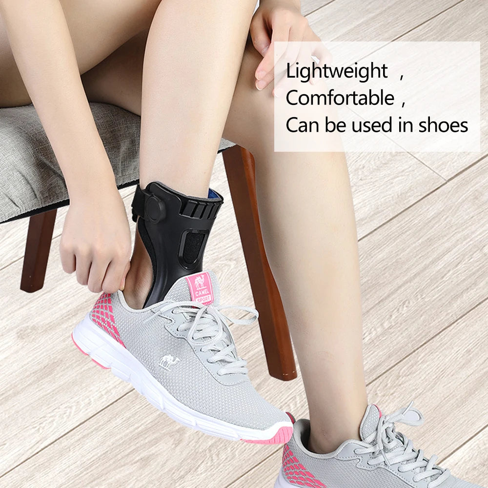 Enkelsteun Brace met Opblaasbaar Luchtkussen voor Voetreflex Correctie Licht en Ademend Orthopedische Voetorthese met Verstelbare Gespen | Sansoti