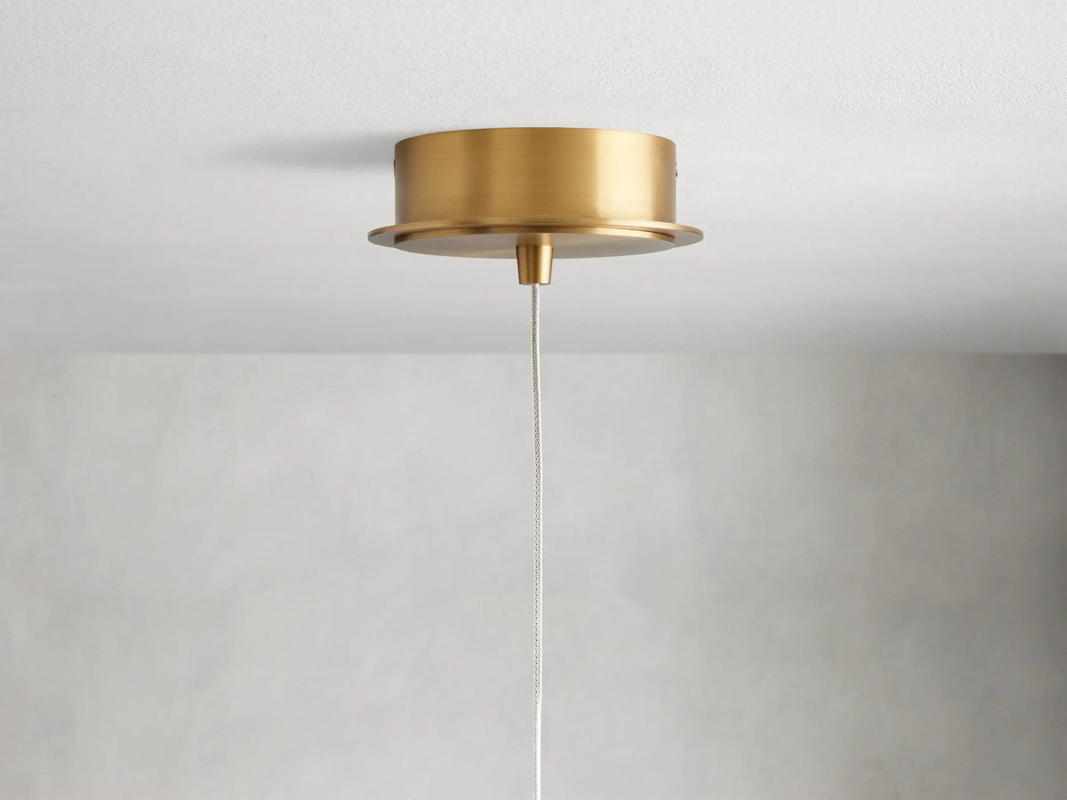Glas-Hängeleuchte mit integrierter LED-Beleuchtung Messingausführung Verstellbares Design Esszimmer Wohnzimmer | Sansoti
