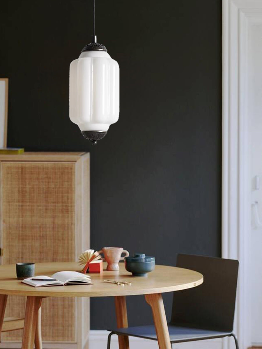 Vintage Glazen Hanglamp met Nostalgische Uitstraling – Verfijnde Verlichting voor Eetkamer en Keuken | Sansoti