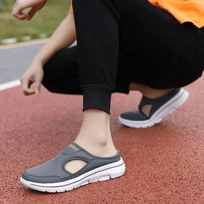 Orthopedische Instappers Mesh met Open Hiel Ademend Lichtgewicht Pantoffels Maat 39-46 Binnenbuitenzool | Sansoti