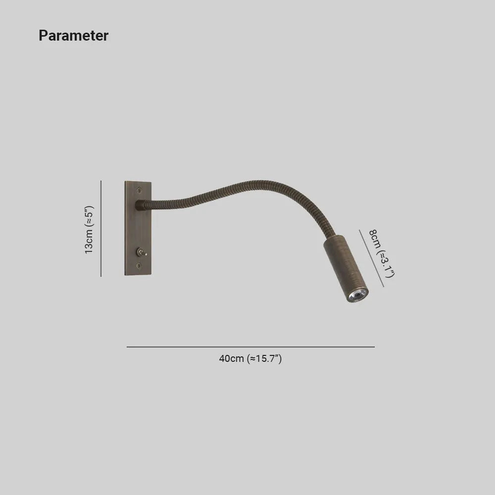 Adjustable LED Wall Lamp Metal Warm Light Reading Lamp Bedroom Bedside Lamp Spotlight Modern Design Chrome Bronze | Sansoti