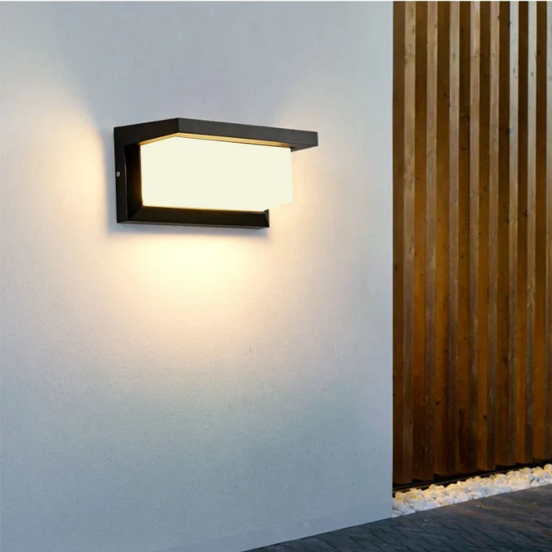 Buitenwandlamp met Bewegingssensor 12,5x26cm Warmwit LED Weerbestendig IP65 Zwart voor Tuin en Terras | Sansoti