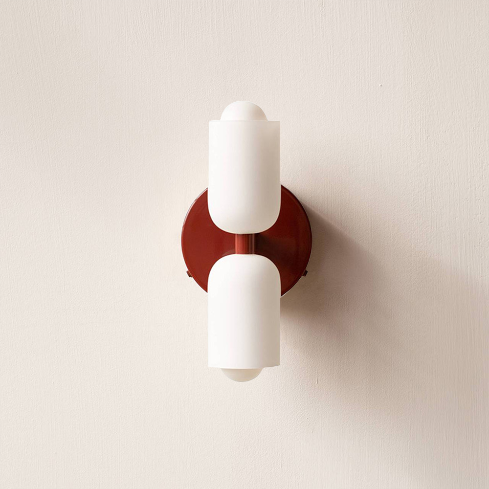 Wall lamp with Double Acrylic Shades – Stylish Up & Down Lighting for Hallway Bedroom Living Room Corridor | Sansoti