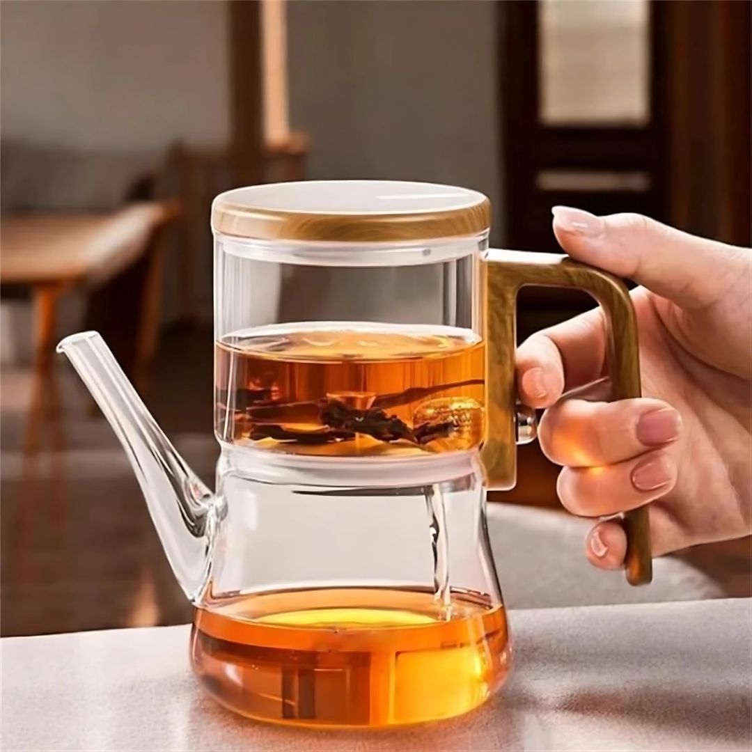 Glass Teapot with Magnetic Filter 740ml Borosilicate Heat-Resistant Removable Infuser Tea Brewing | Sansoti