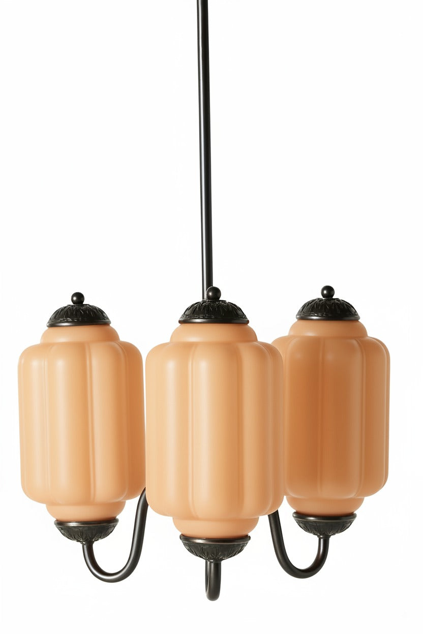 Vintage Melkglazen Hanglamp met Gegolfde Rand – Scandinavische Sfeerverlichting voor Keuken en Slaapkamer | Sansoti
