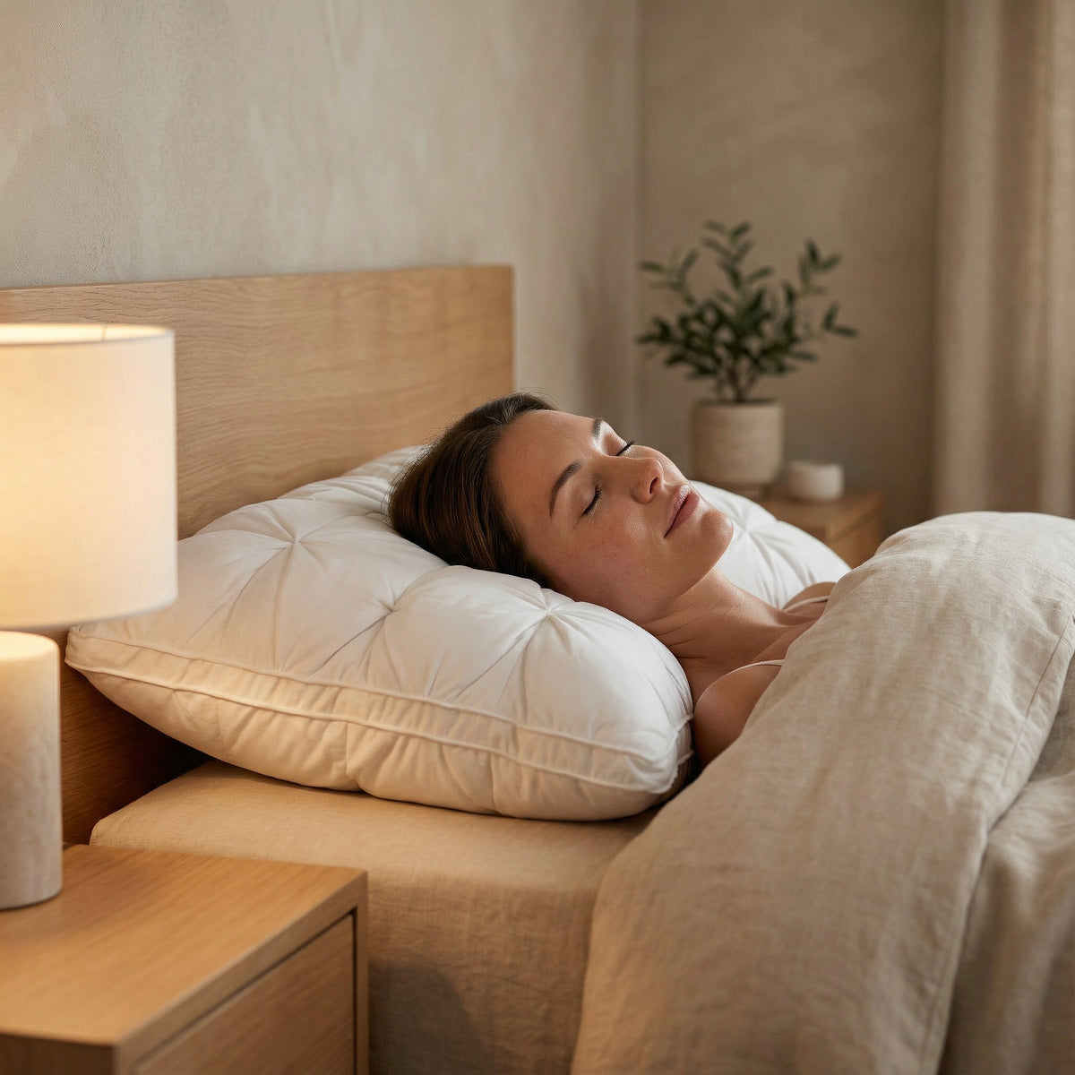 Oreiller en plumes d'oie 100 % naturel Respirant Indéformable Garnissage doux Confort toutes positions de sommeil 48x74cm | Sansoti