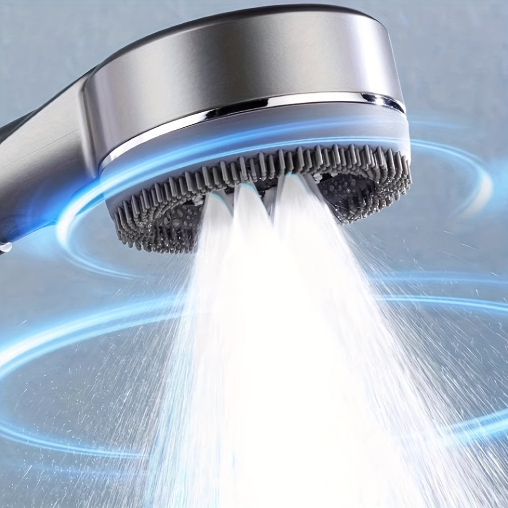 High-Pressure Handheld Showerhead 5 Spray Modes Black Silver Adjustable Holder with Hose for Bathroom Wellness | Sansoti