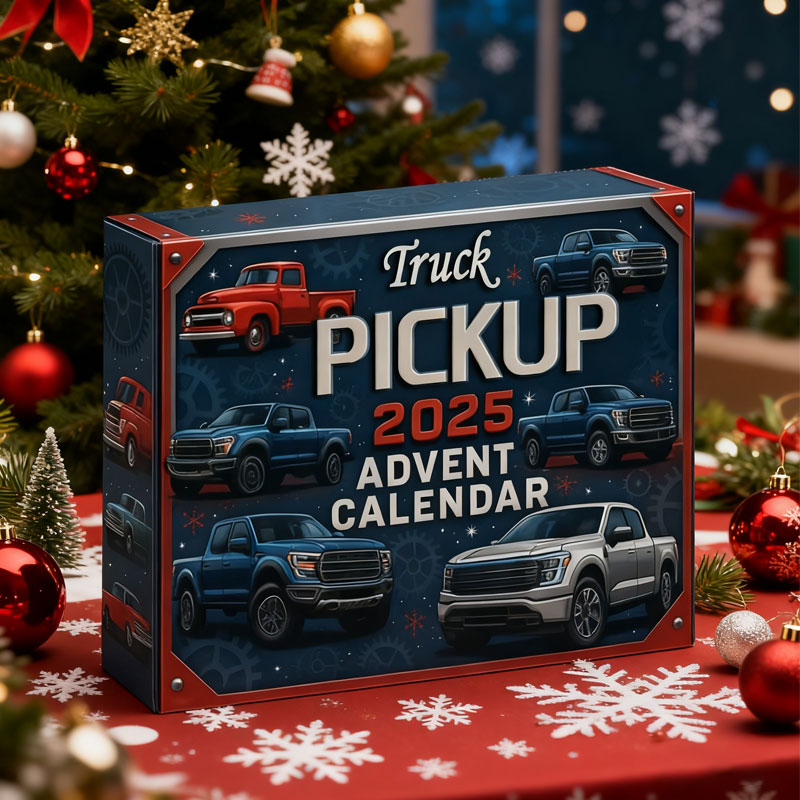 Adventskalender met 24 Miniatuur Trucks – Americana Collectie voor Verzamelaars en Voertuigliefhebbers | Sansoti