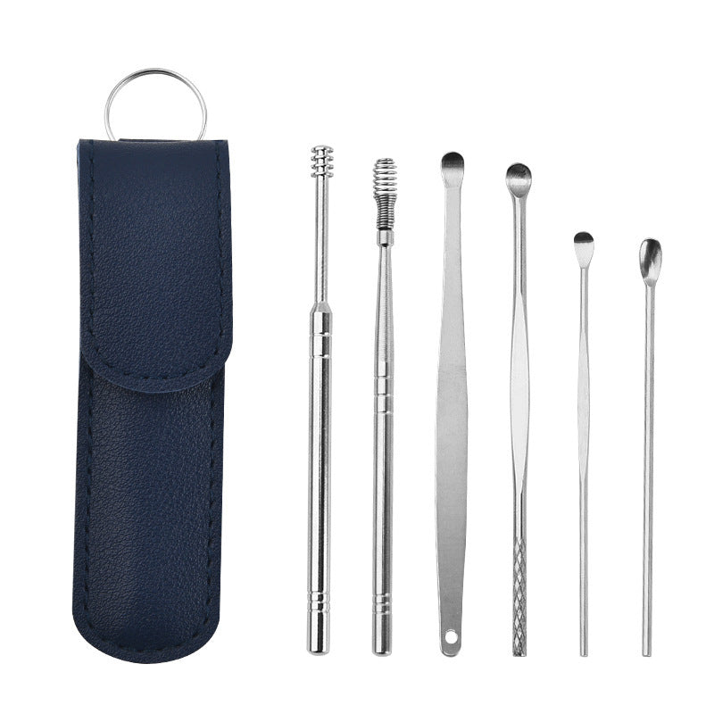 Earwax Removal Set with 6 Stainless Steel Instruments - Reusable Ear Cleaning Tools | Sansoti