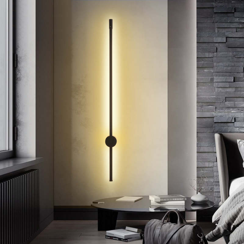 Minimalist Metal Wall Light with Linear Design for Living Room Bedroom Dining Room Reading Corner Ambient Lighting | Sansoti