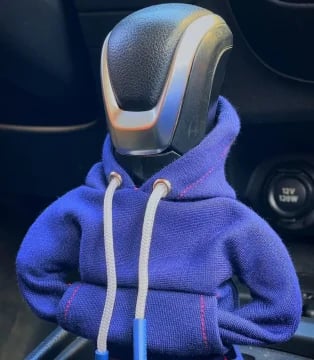 Mini-Hoodie-Schaltknaufbezug, universell, Polyester, Auto-Innenraumdekoration, Accessoire, Schutzbezug in 8 Farben | Sansoti