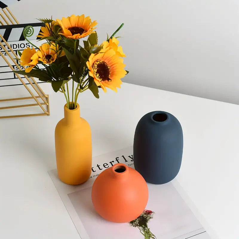 Scandinavische Keramische Vaas Handbeschilderd Modern Decoratief Wonen | Sansoti