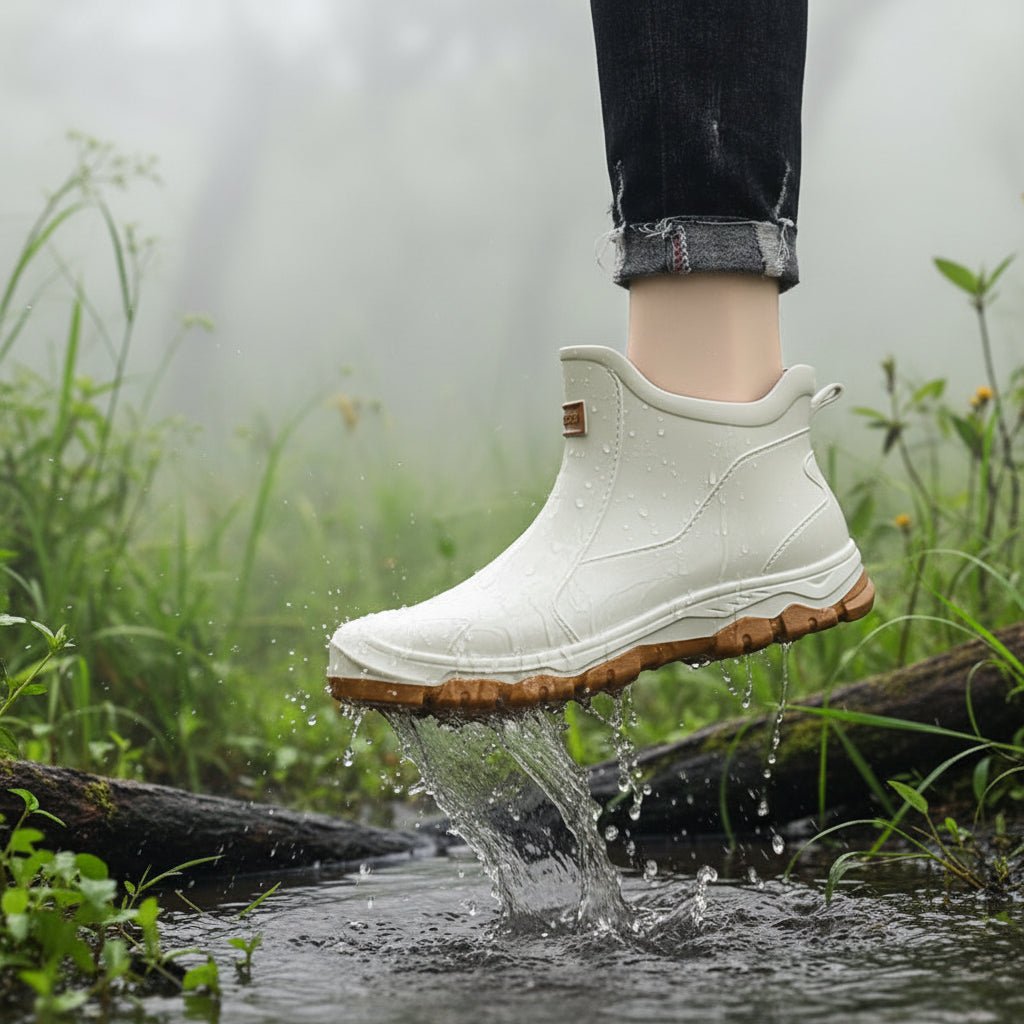 Gummistiefel Wasserdicht Rutschfest Knöchelhoch PVC-Außenstiefel für Garten Camping Angeln und Outdoor-Aktivitäten | Sansoti