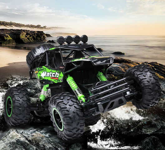 Bestuurbare Monstertruck met 4x4 Aandrijving en All-Terrain Banden – RC Off-Road Auto voor Binnen en Buiten | Sansoti