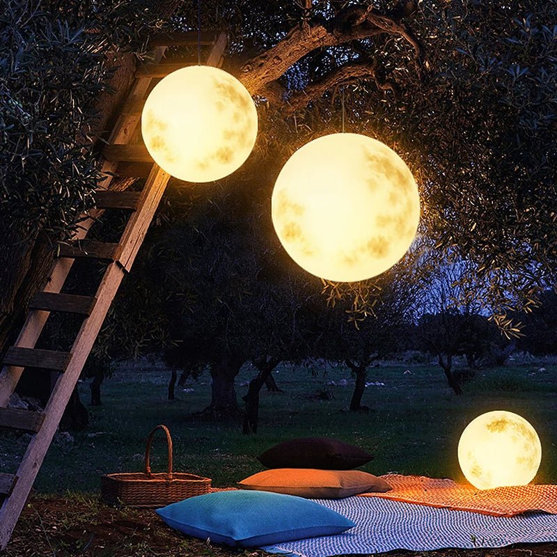 Rechargeable Moon Garden Lamp 20-50cm LED Mood Lighting Outdoor Weatherproof USB Decorative Night Light | Sansoti