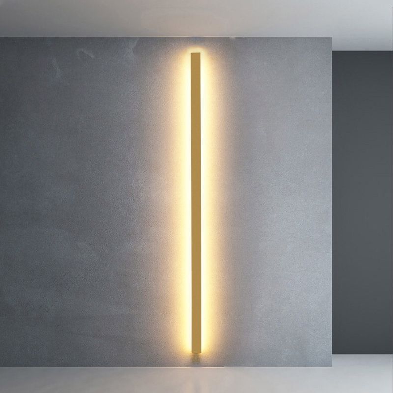 Minimalist Wall Light Metal Acrylic LED Bedroom Living Room 60-120cm Warm Cool Neutral White Linear Design | Sansoti