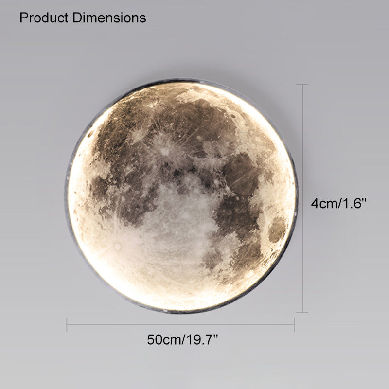 Wandleuchte Mond Wandbild LED Dimmbar Fernbedienung Wohnzimmer Schlafzimmer | Restfield