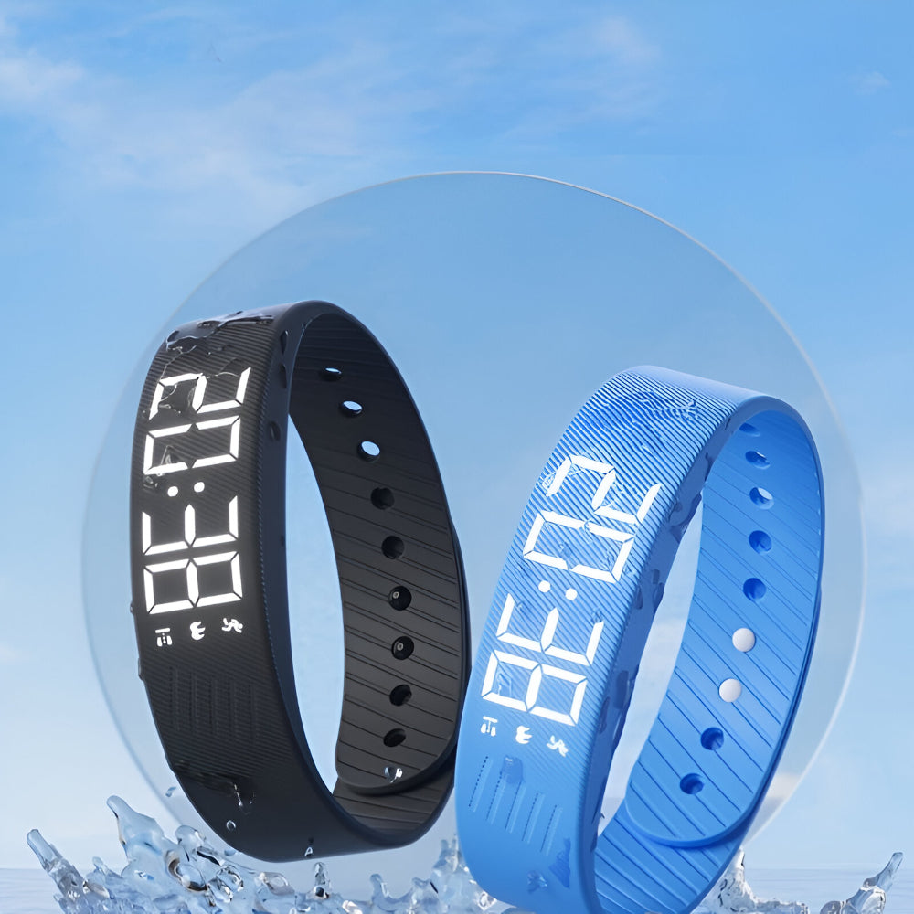Digitaal LED Sporthorloge met Siliconen Band Waterdicht Licht Dames Heren Unisex Training Fitness Dagelijks Gebruik USB Oplaadbaar | Sansoti
