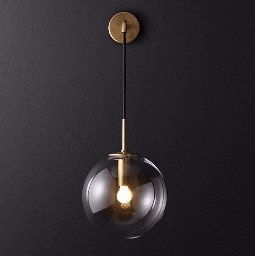 Glazen Wandlamp met Metalen Armatuur – Moderne Wandverlichting voor Hal, Slaapkamer en Woonkamer | Sansoti