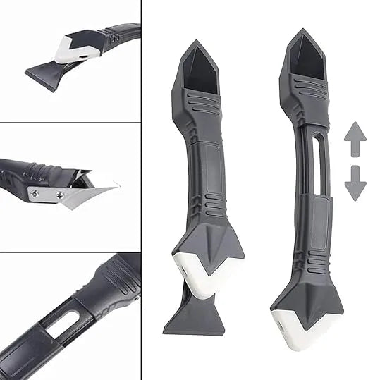3-in-1 Grout Scraper Kit Tool Silicone Smoother Finishing Sanitary Bathroom | Sansoti