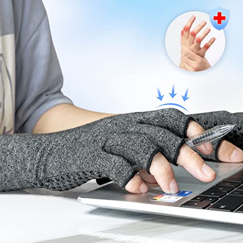 Fingerlose Kompressionshandschuhe Unterstützung bei Arthrose Atmungsaktiv Komfort Für den täglichen Gebrauch Elastische Handgelenkstütze | Sansoti