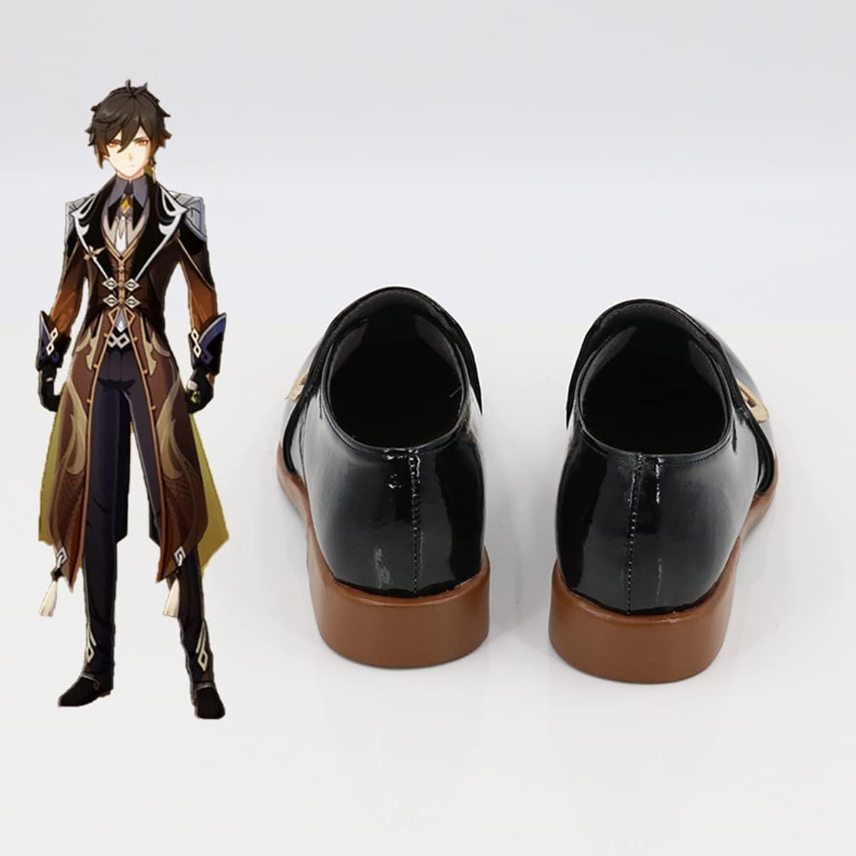 Cosplay Boots Brown Plastic Sizes 38-43 Anime Roleplay Event Distinctive Detail Work Costume | Sansoti