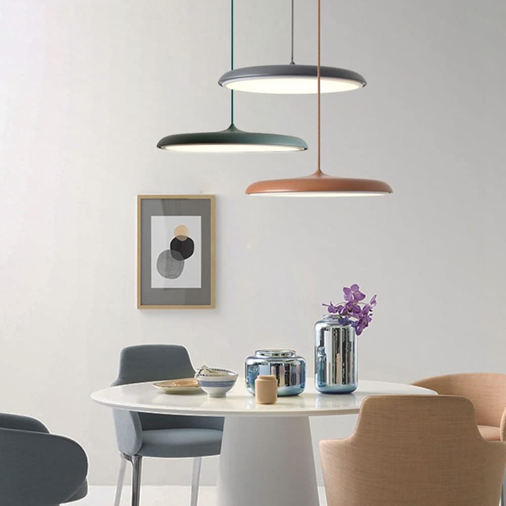 Moderne LED Hanglamp met Minimalistische Lijnen – Dimbare Eetkamerlamp in Meerdere Kleuren voor Scandinavisch Interieur | Sansoti
