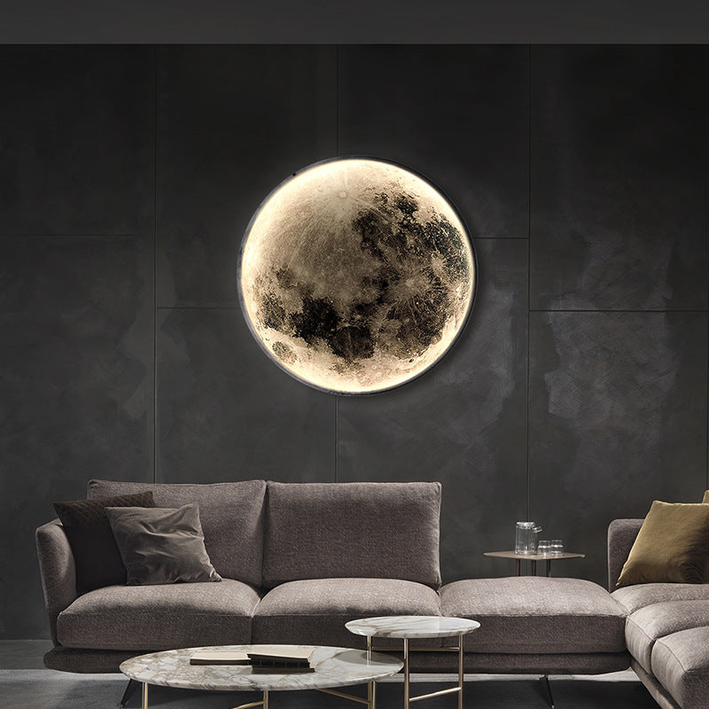 Maan Plafondlamp LED Dimbaar Wand Sfeerlicht Wit Warm Licht Kinderkamer Woonkamer Decoratief 3D Design | Sansoti