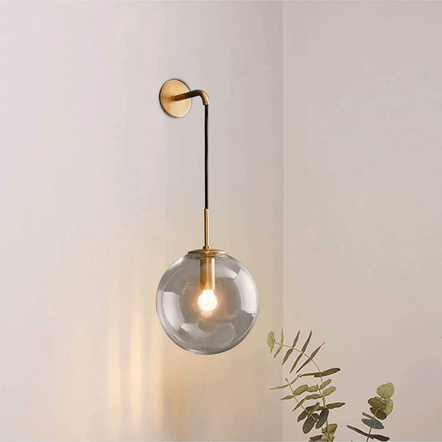 Glazen Wandlamp met Metalen Armatuur – Moderne Wandverlichting voor Hal, Slaapkamer en Woonkamer | Sansoti