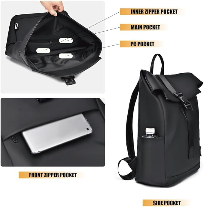 Multifunctionele Reisrugzak met USB-poort Waterdicht Lichtgewicht Laptop Dagelijkse Rugzak Comfortabel | Sansoti