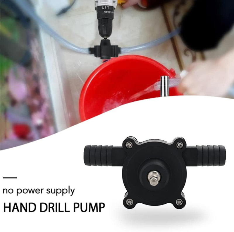 Wasserpumpe für Bohrmaschinen Tragbare Gartenbewässerung Campingpumpe Flüssigkeitsumfüllung Schwarz Kunststoff | Sansoti