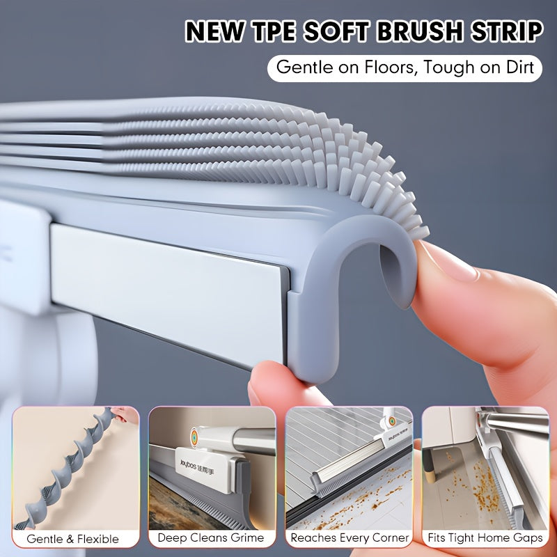 Bodenwischer mit Gummilippe und TPE-Bürsten 30cm 50cm Multifunktionale Reinigung für Hartböden | Sansoti