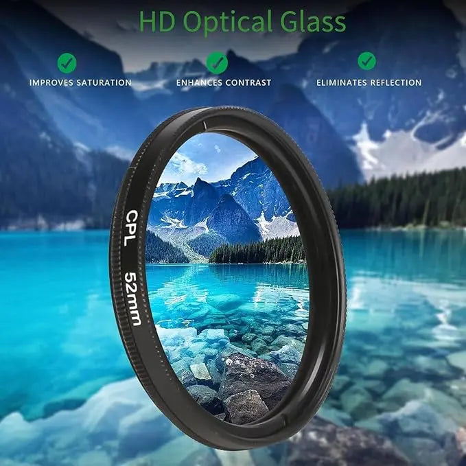 CPL Filter Smartphone 52mm Clip Reflecties Verminderen Kleurverzadiging Buiten Reisfotografie Polarisatiefilter Android iPhone | Sansoti