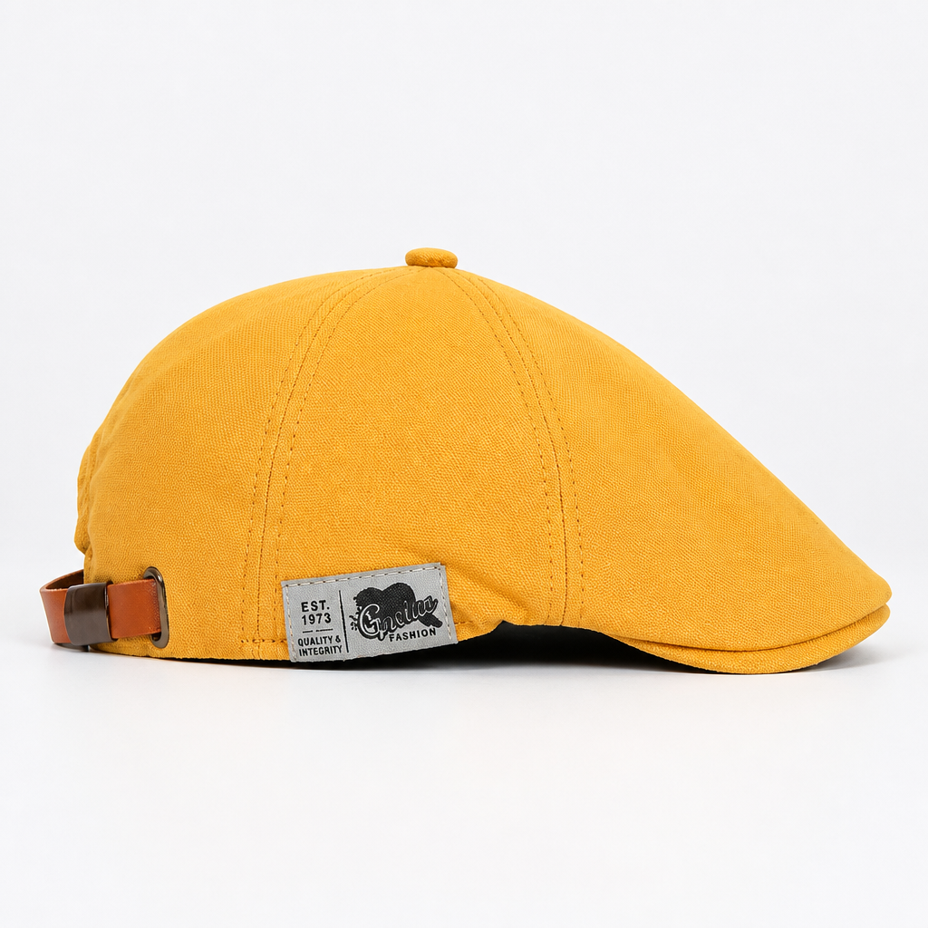 Adjustable Cotton Flat Cap for Men Lightweight Breathable Classic Casual Headwear Retro Style | Sansoti