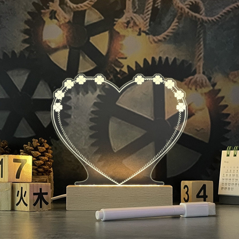 Schrijfbaar Nachtlampje met LED-Verlichting – Creatief Memobord voor Berichten en Notities | Sansoti