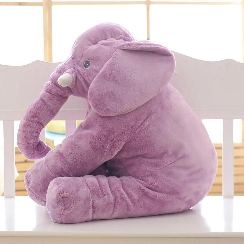 Coussin peluche éléphant pour enfants – Décoration douce pour chambre de bébé en 60 ou 80 cm pour séances photo | Sansoti