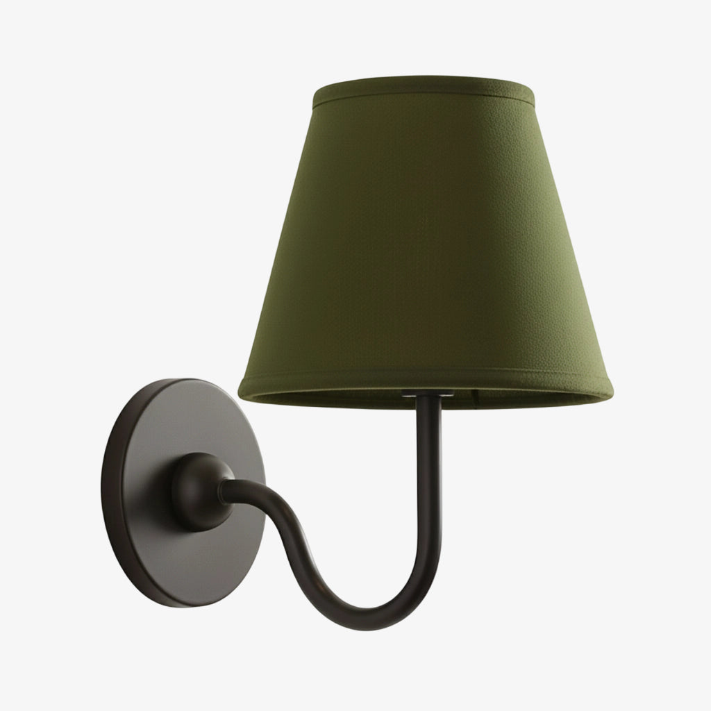 Wandlamp met Geplisseerde Stoffen Kap – Klassieke Verlichting voor Slaapkamer en Woonkamer | Sansoti