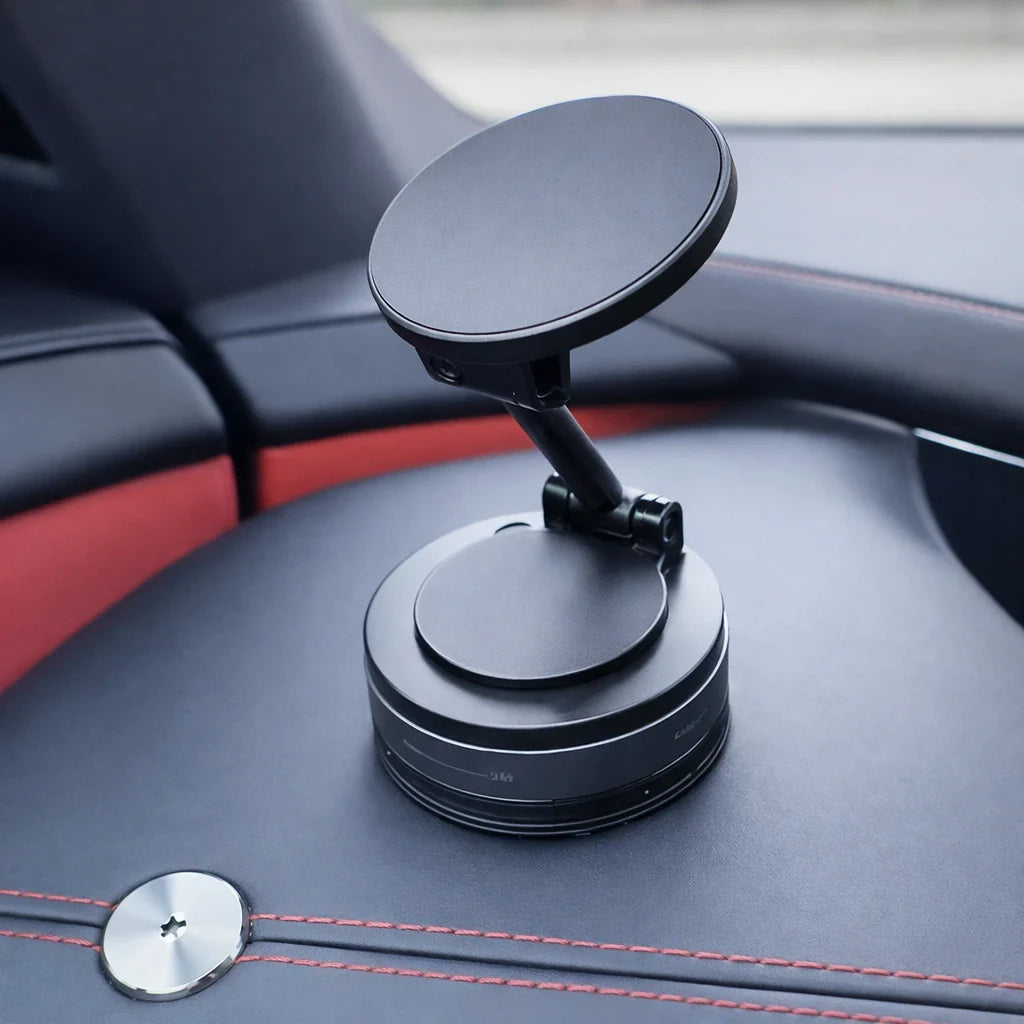 Support magnétique pour téléphone avec ventouse pour tableau de bord et pare-brise – rotation complète à 360° | Sansoti