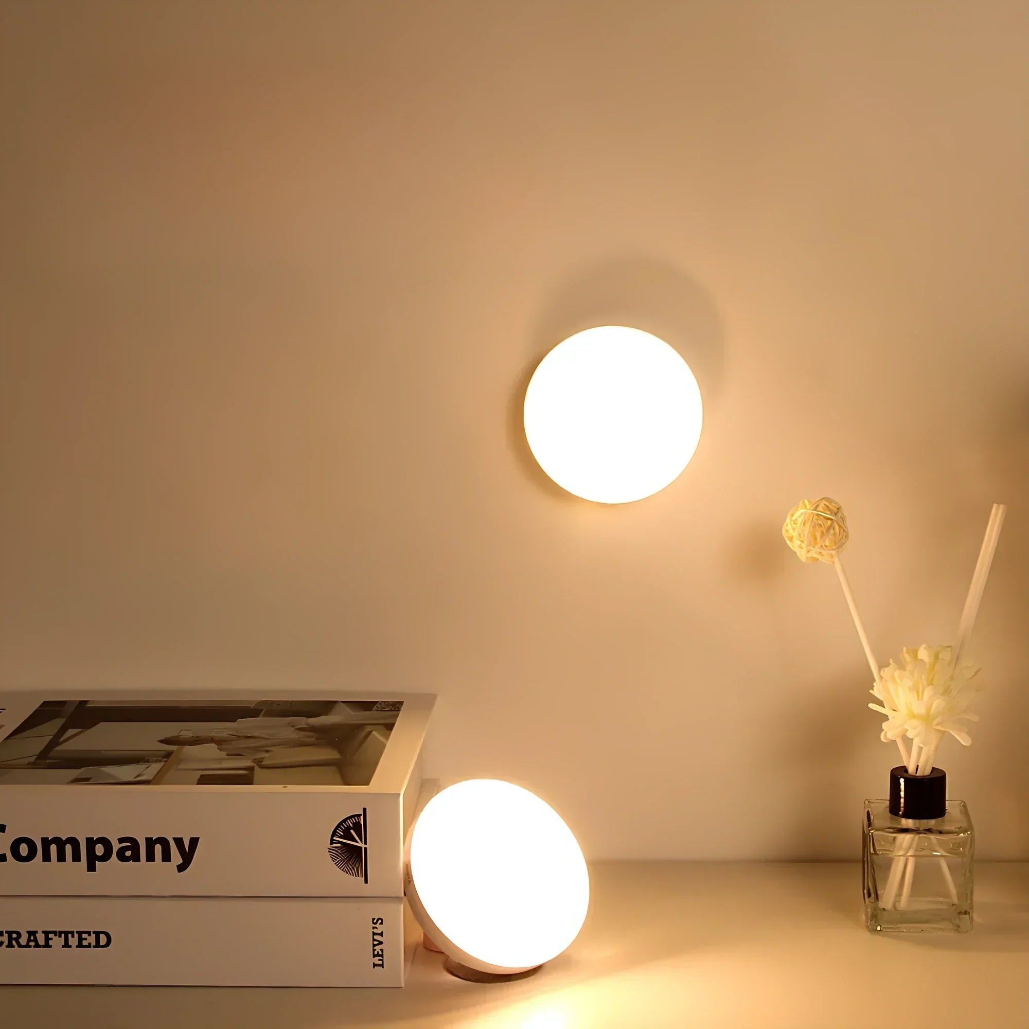 Bewegingssensor Lamp Draadloos ABS Compact Hal Trap Kast Nachtlamp Automatisch Licht USB Oplaadbaar | Sansoti