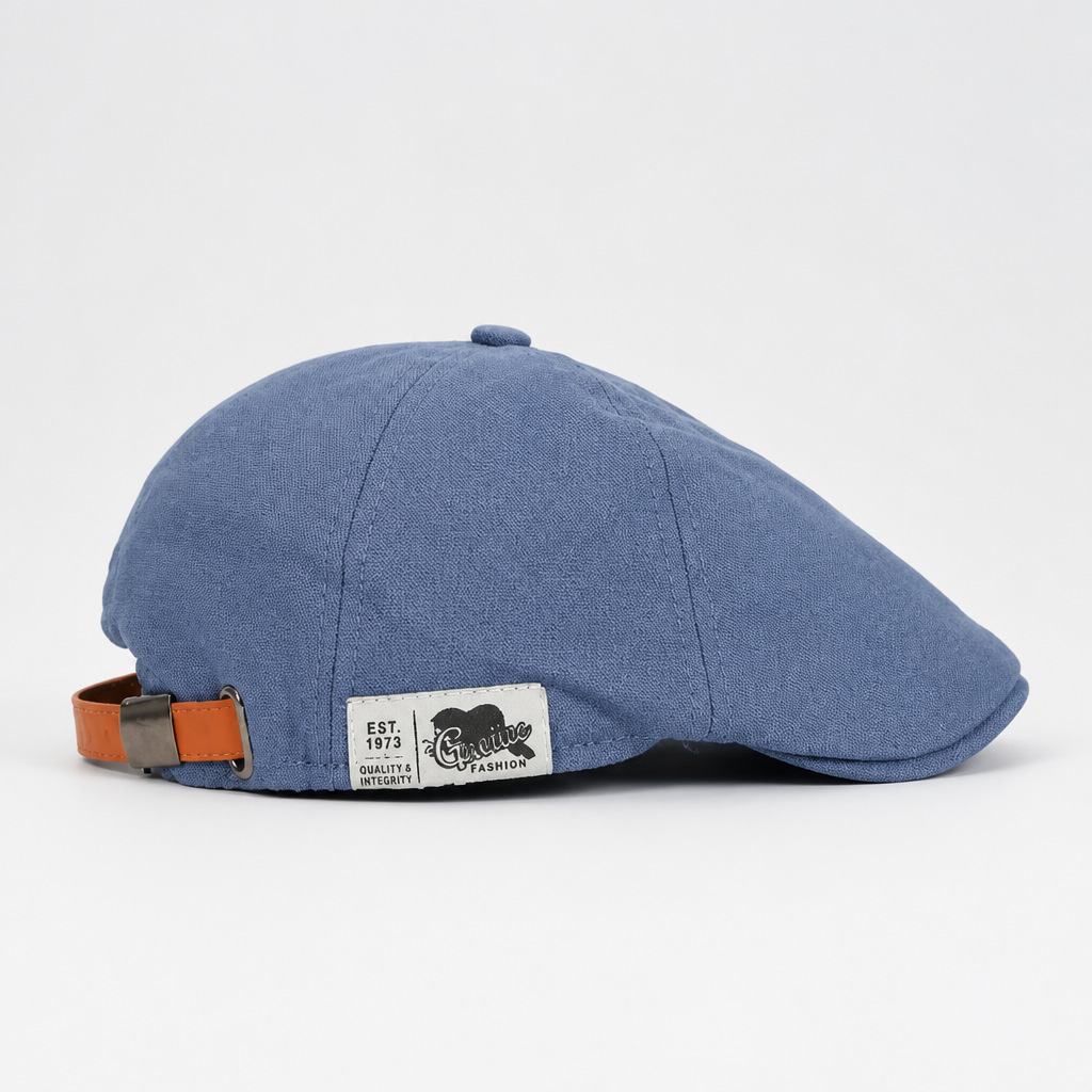 Adjustable Cotton Flat Cap for Men Lightweight Breathable Classic Casual Headwear Retro Style | Sansoti